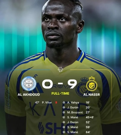 九球大胜!胜利9-0十人阿科多升第三,马内大四喜杜兰双响,C罗缺阵显奇效 九球大胜!胜利9-0十人阿科多升第三,马内大四喜杜兰双响,C罗缺阵显奇效